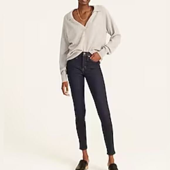 J. Crew Classic Rinse wash 9" mid-rise toothpick jean - Picture 3 of 13